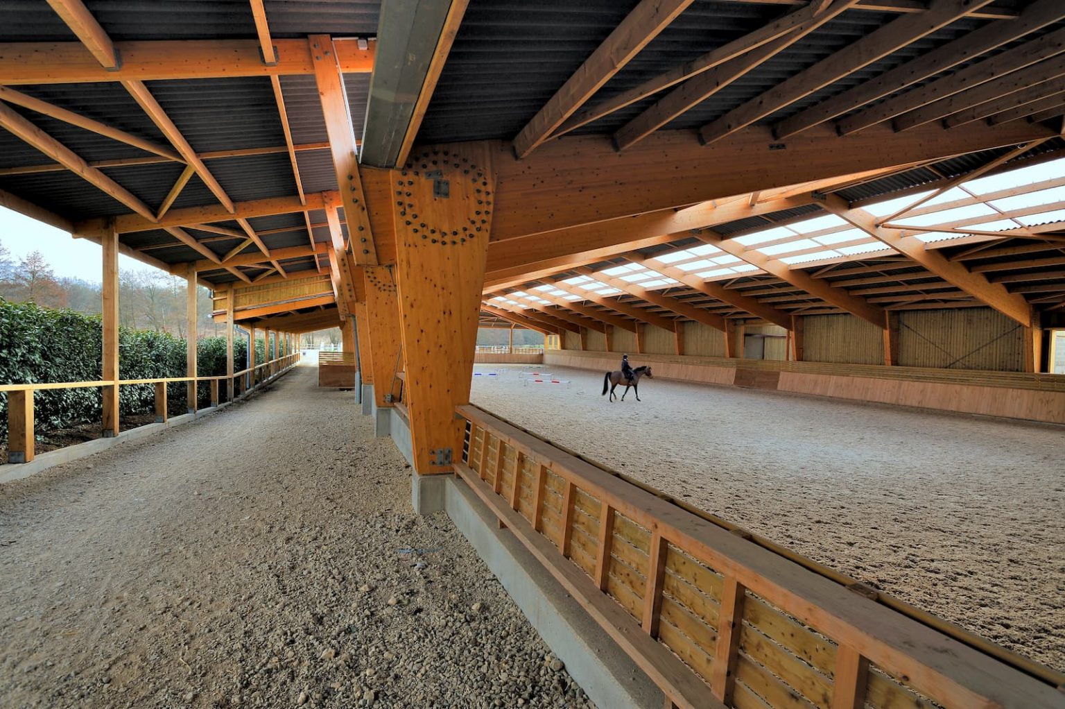 Construction d'un manège chevaux au Haras de Bory (La Boissière-Ecole, 78)